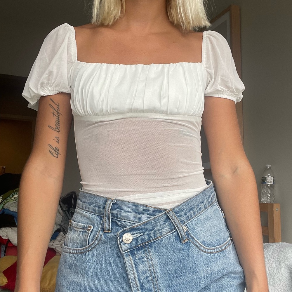 Princess Polly Wandering Bodysuit White